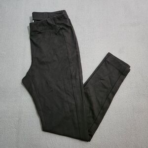 J. Jill Women S Black Mid Rise Ponte Pull On Elastic Waist Leggings